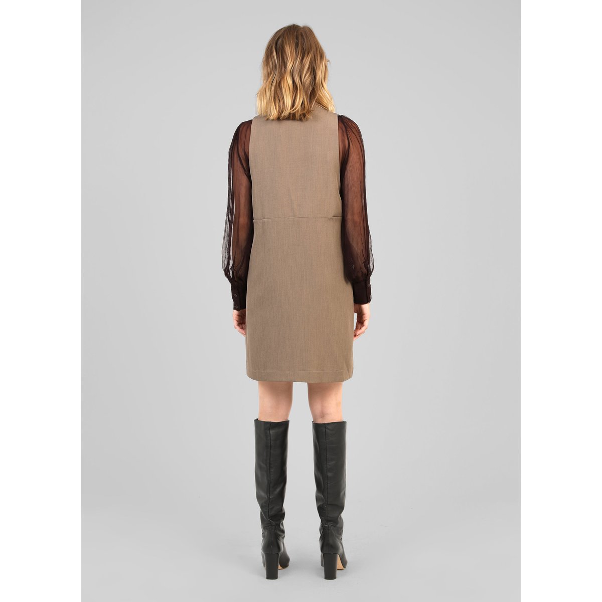 Robe Courte MADINA taupe, AN'GE