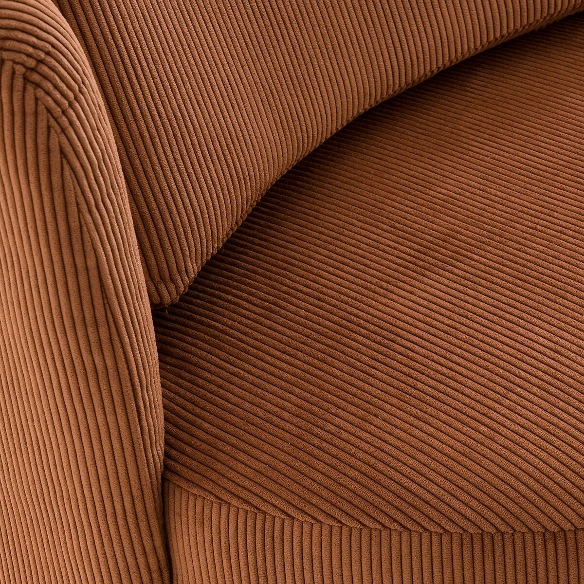 Fauteuil rotatif velours côtelé, Baltimore terracotta, LA REDOUTE INTERIEURS