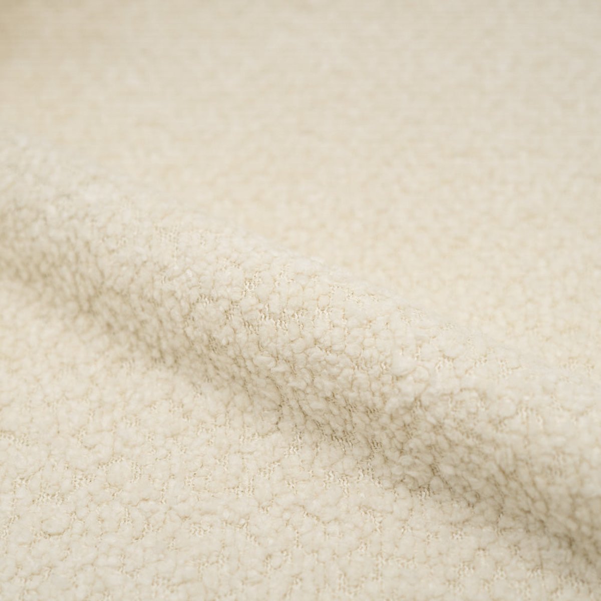 Lot de 2 chaises en tissu bouclé - PAULETTE beige, MAISON PAVANE