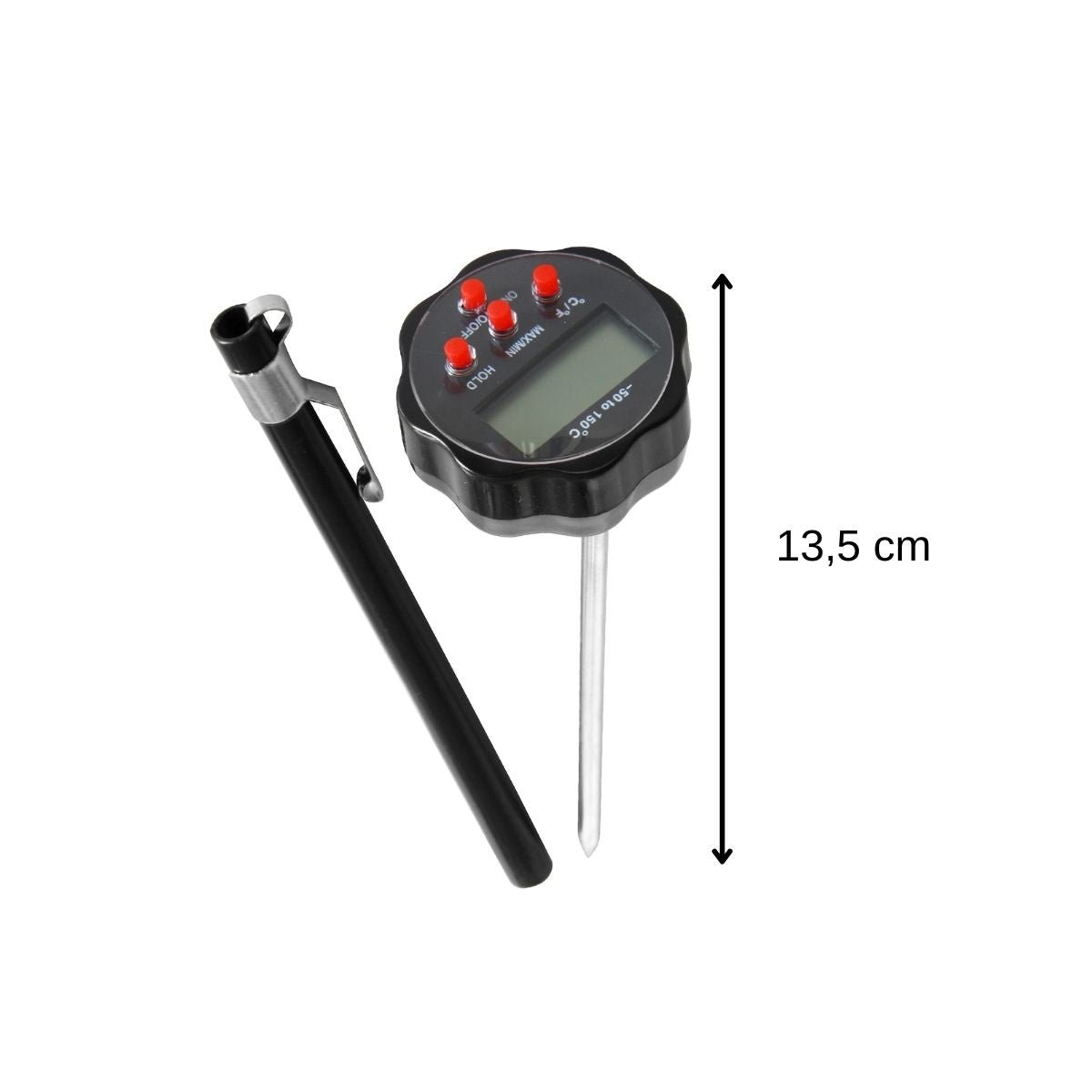 Set de 2 thermomètres de cuisine numérique TECNO noir|inox|rouge, FACKELMANN