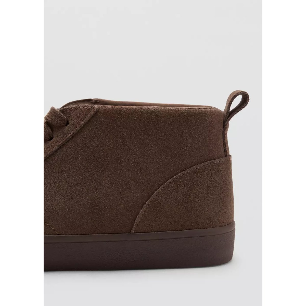 Bottines cuir et croûte de cuir chocolat, MANGO TEEN