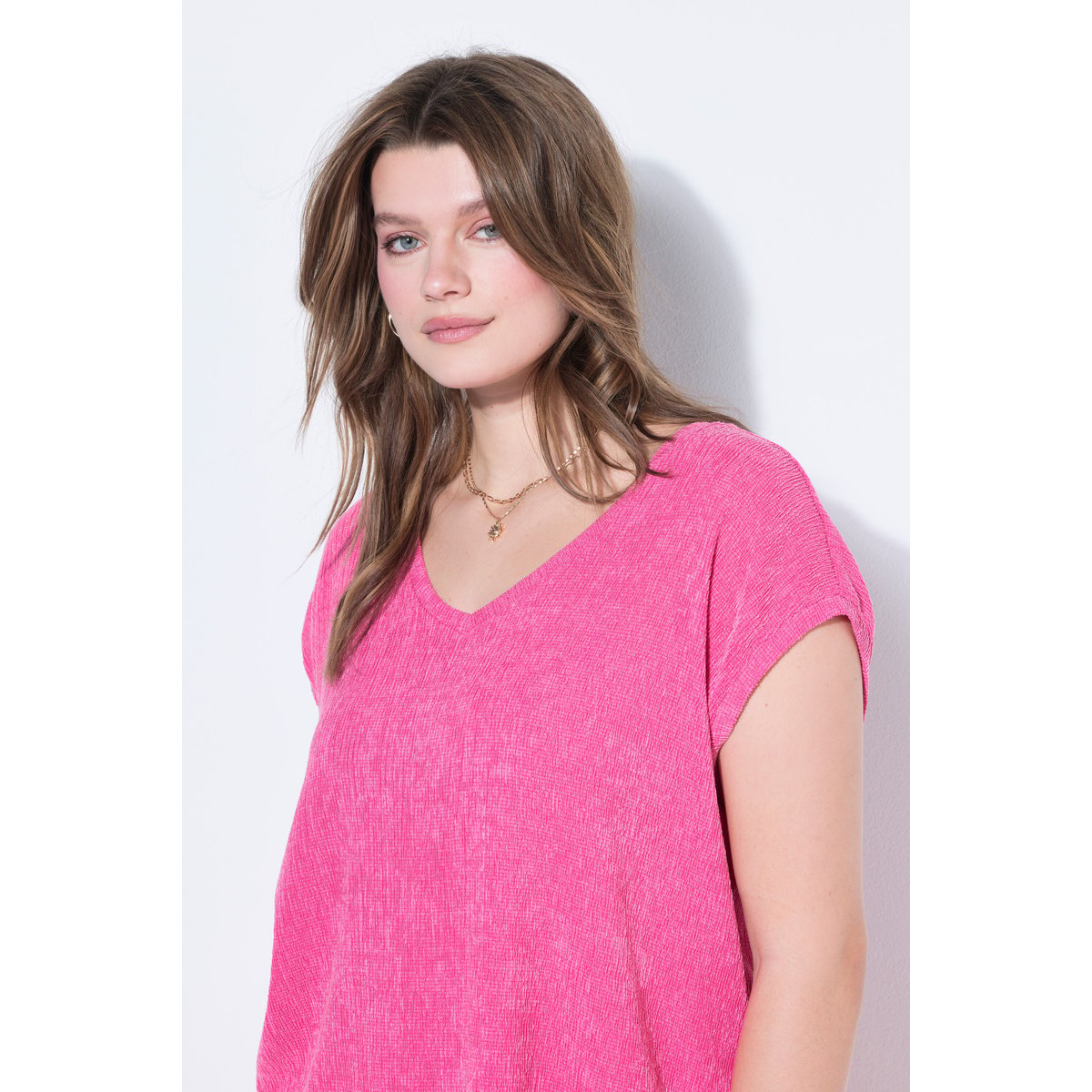T-shirt oversize, texture 3D effet bulles rose fluo, STUDIO UNTOLD