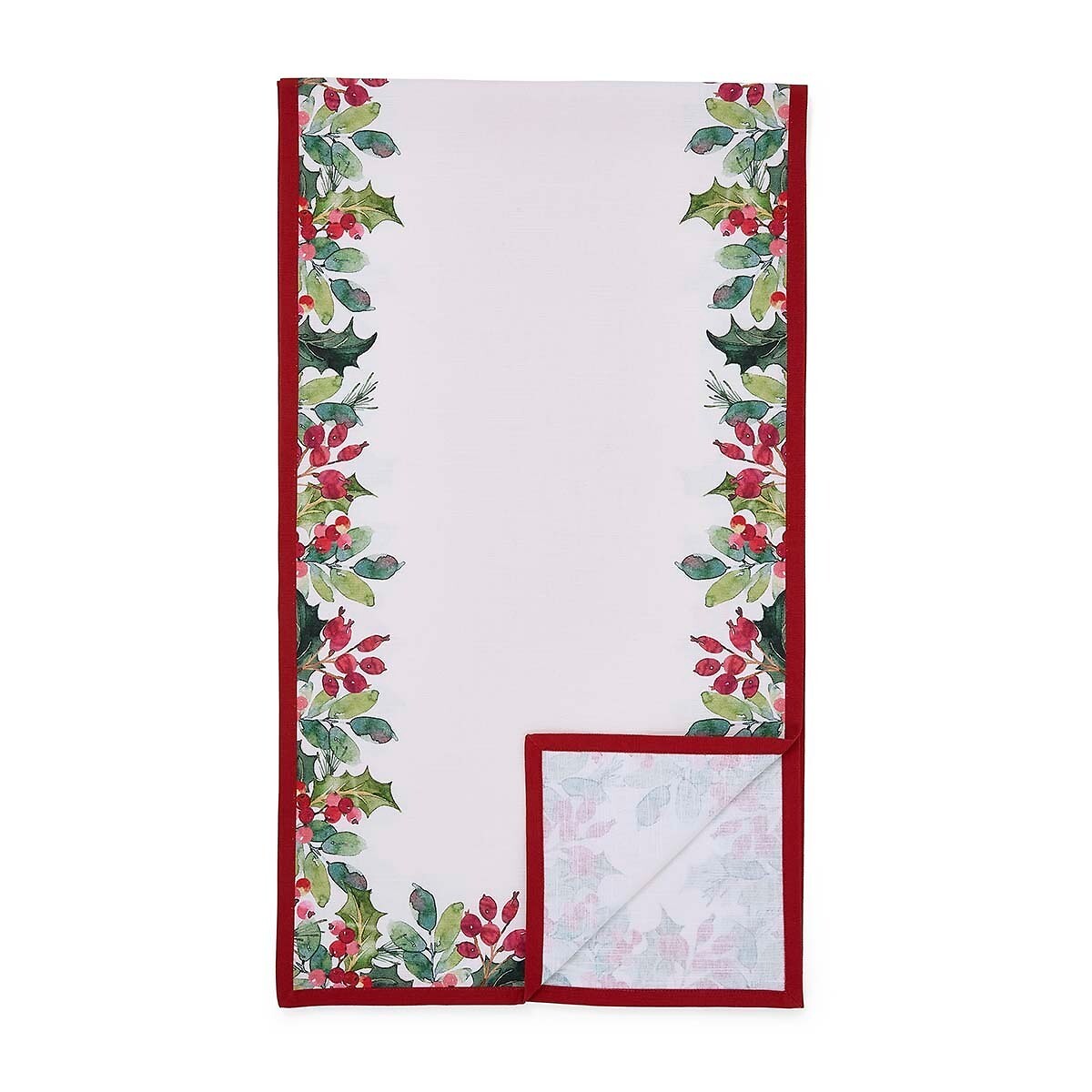 250cm Botanic Garden Christmas Holly & Berries Table Runner multi-coloured, PORTMEIRION