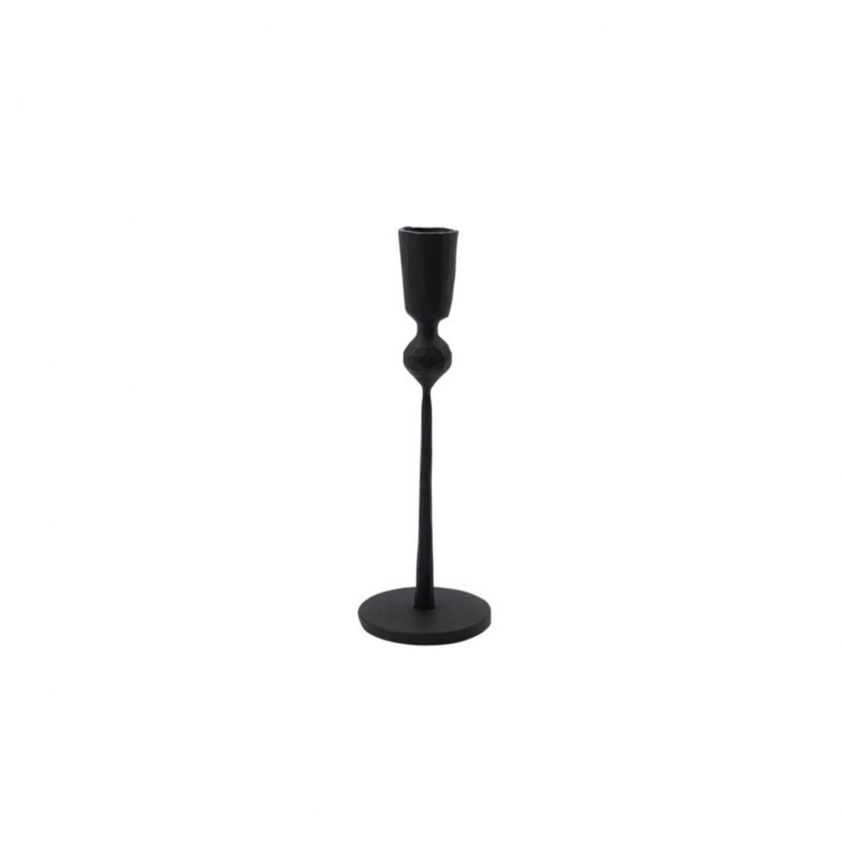 Bougeoir Trivo h 18 cm noir, HOUSE DOCTOR