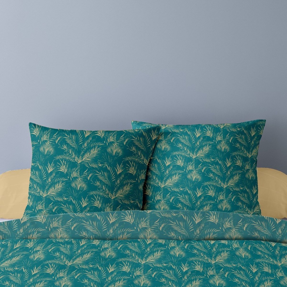 Housse de couette 240x220 ALMA + 2 taies 100% coton vert, DECORATIE