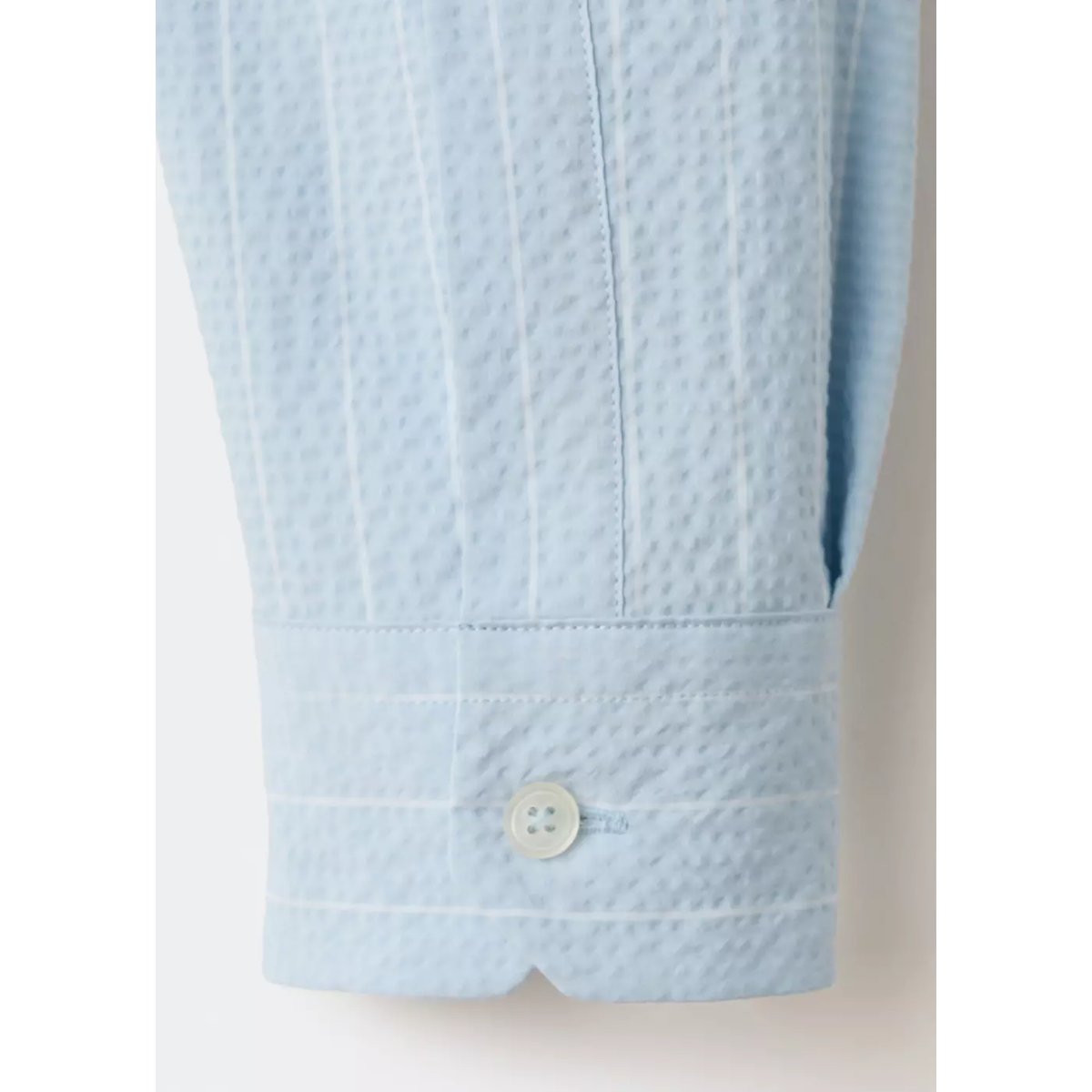 Chemise rayures tennis effet froissé bleu ciel, MANGO MAN