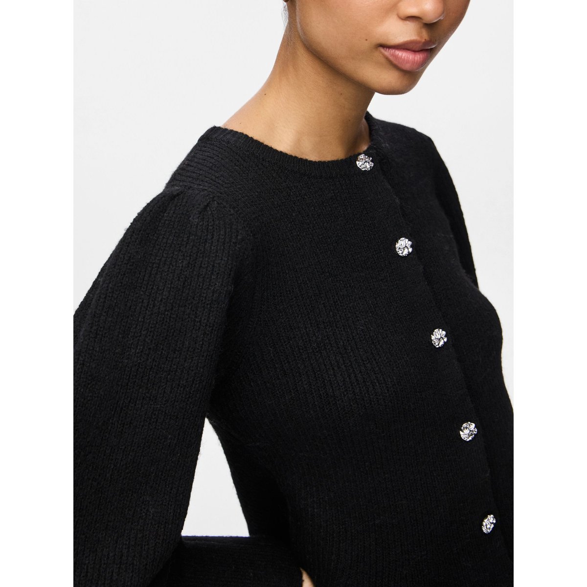 Cardigan En Maille black 1, PIECES