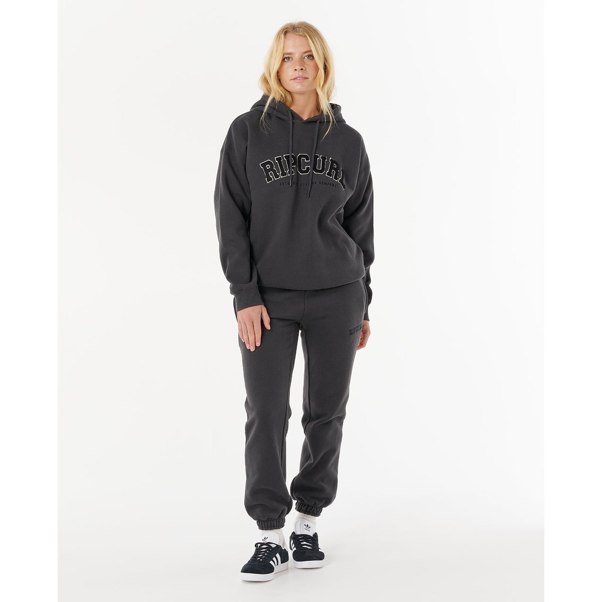 Sweat à capuche VARSITY noir délavé, RIP CURL