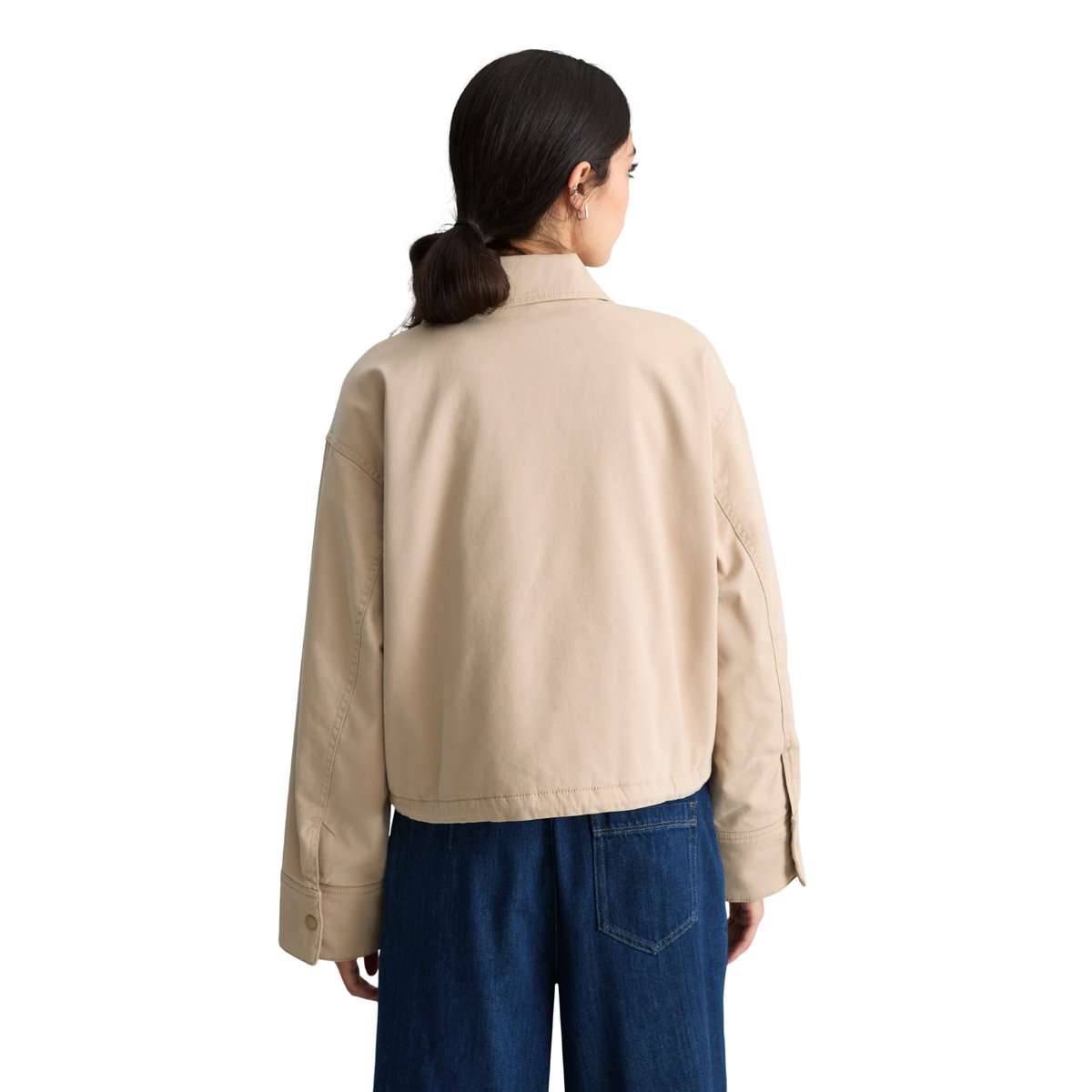 Veste en toile, coupe classique avec un col en peluche amovible beige, MARC O’POLO DENIM