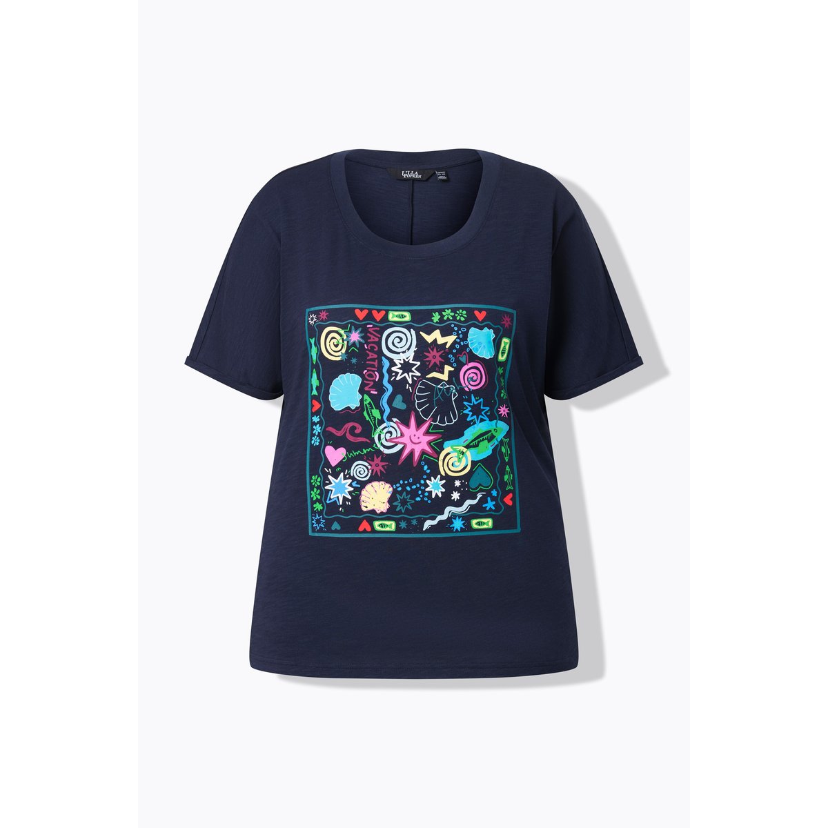 T-shirt oversize avec imprimé marine, ULLA POPKEN