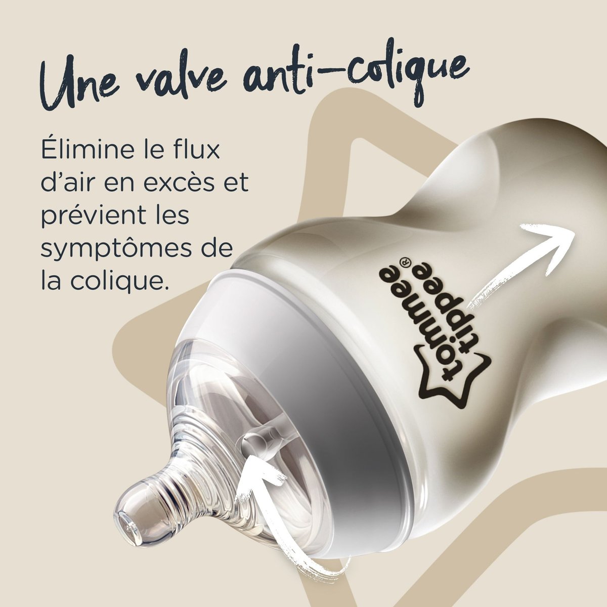Lot de 2 tétines Closer to nature débit rapide gris, TOMMEE TIPPEE