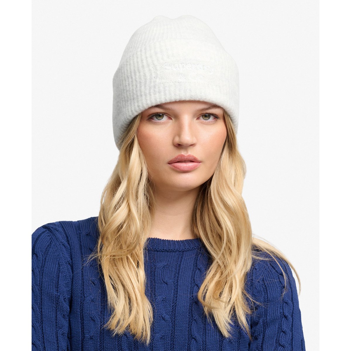 Bonnet Heritage Rib Knit Classique gris glacier chiné, SUPERDRY