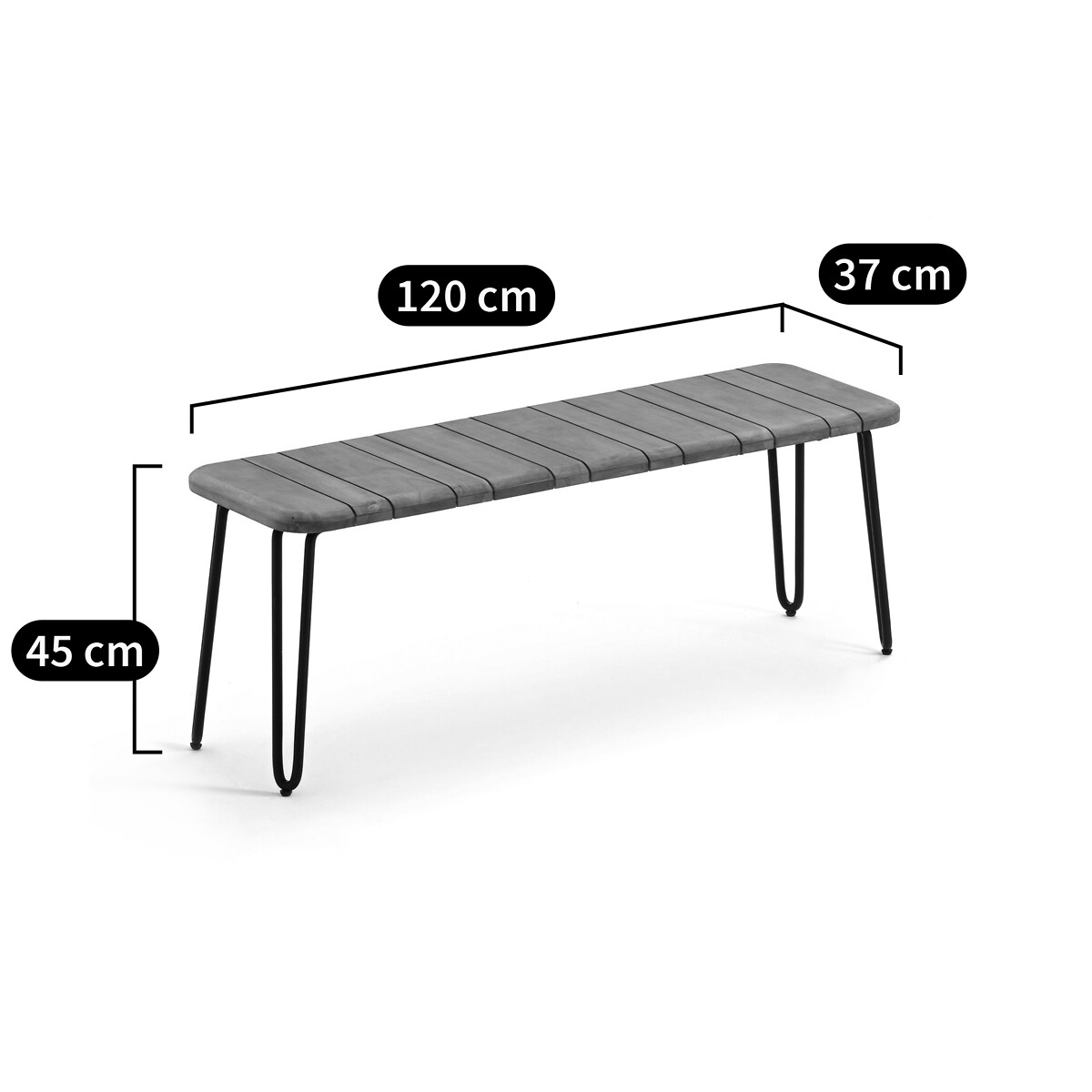 Banc pliant Spritz acacia acacia, LA REDOUTE INTERIEURS