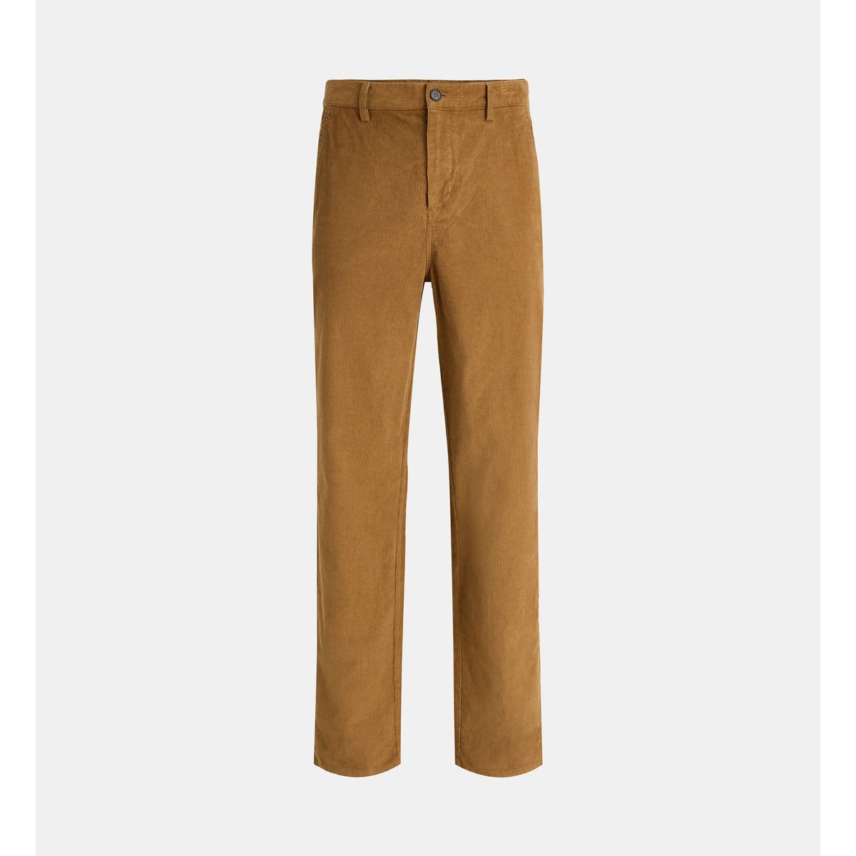Pantalon droit tinokord velours milleraies coton beige foncé, GALERIES LAFAYETTE