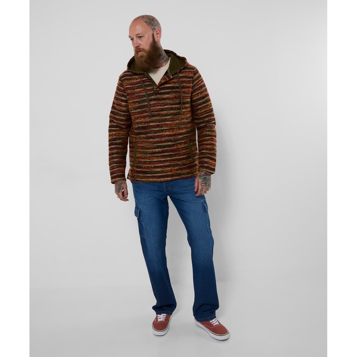 Fabuleux Sweat à Capuche à Rayures Flash orange, JOE BROWNS