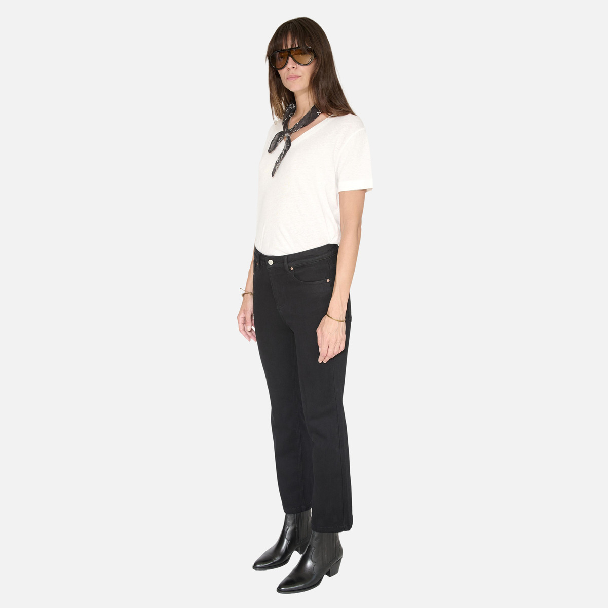 Jean THE LINDA POWER STRETCH black - rinse wash, MKT STUDIO