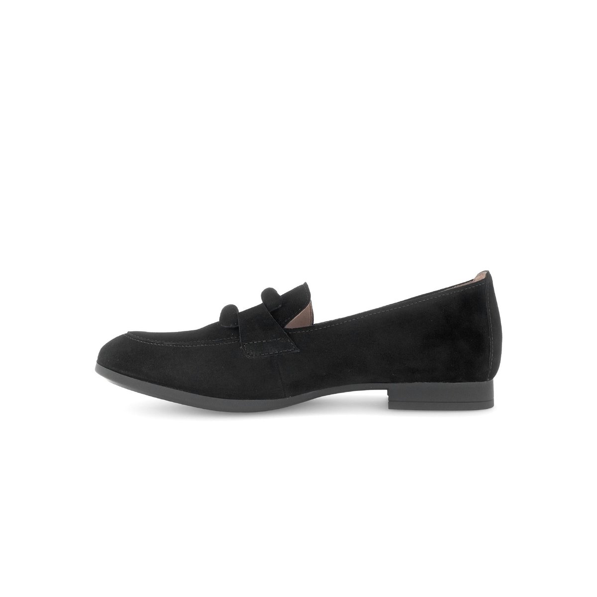 Mocassins en cuir à talon décroché noir, GABOR