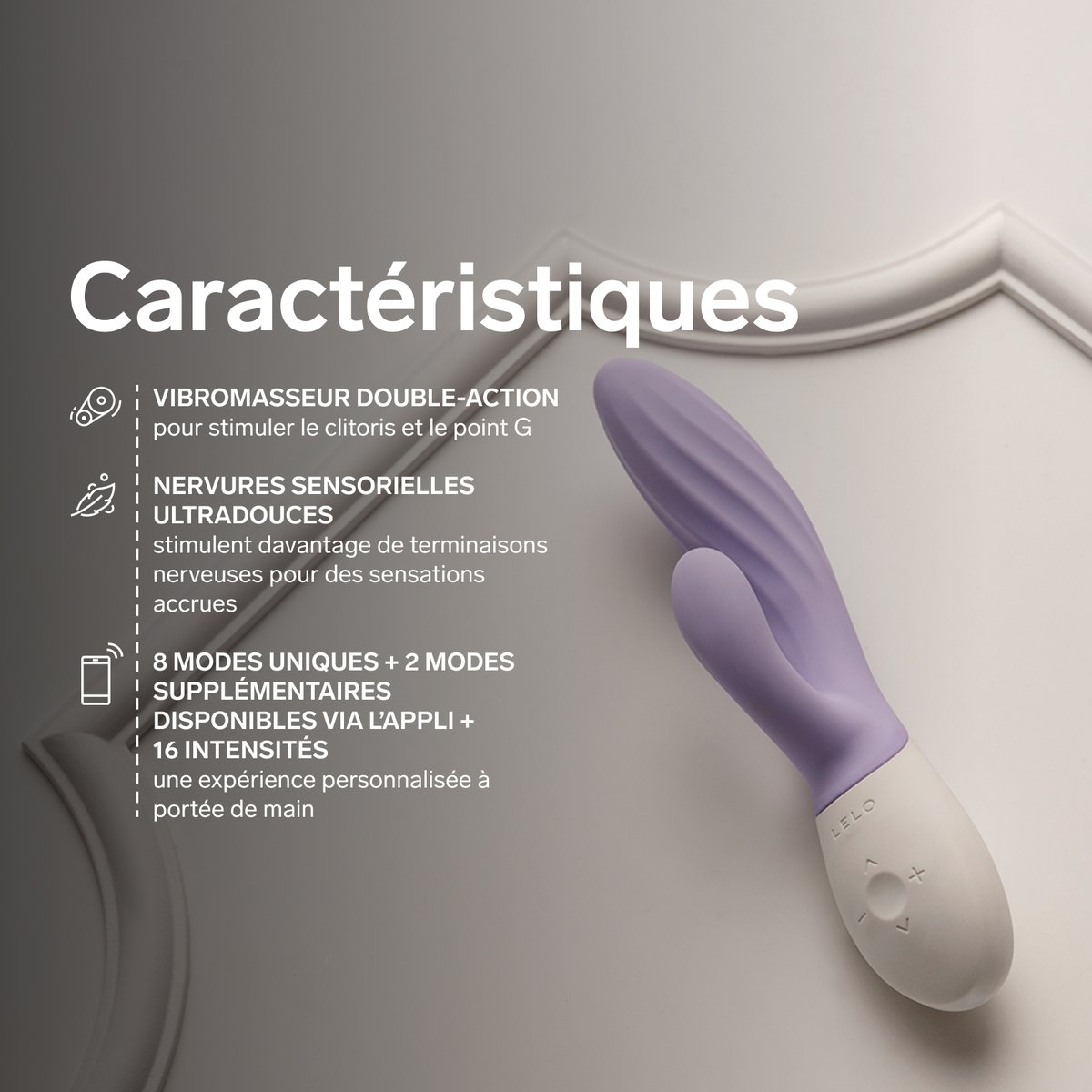 LELO INA Twist Stimulateur Clitoridien Point G Vibromasseur Double Action, Lavander aqua, LELO