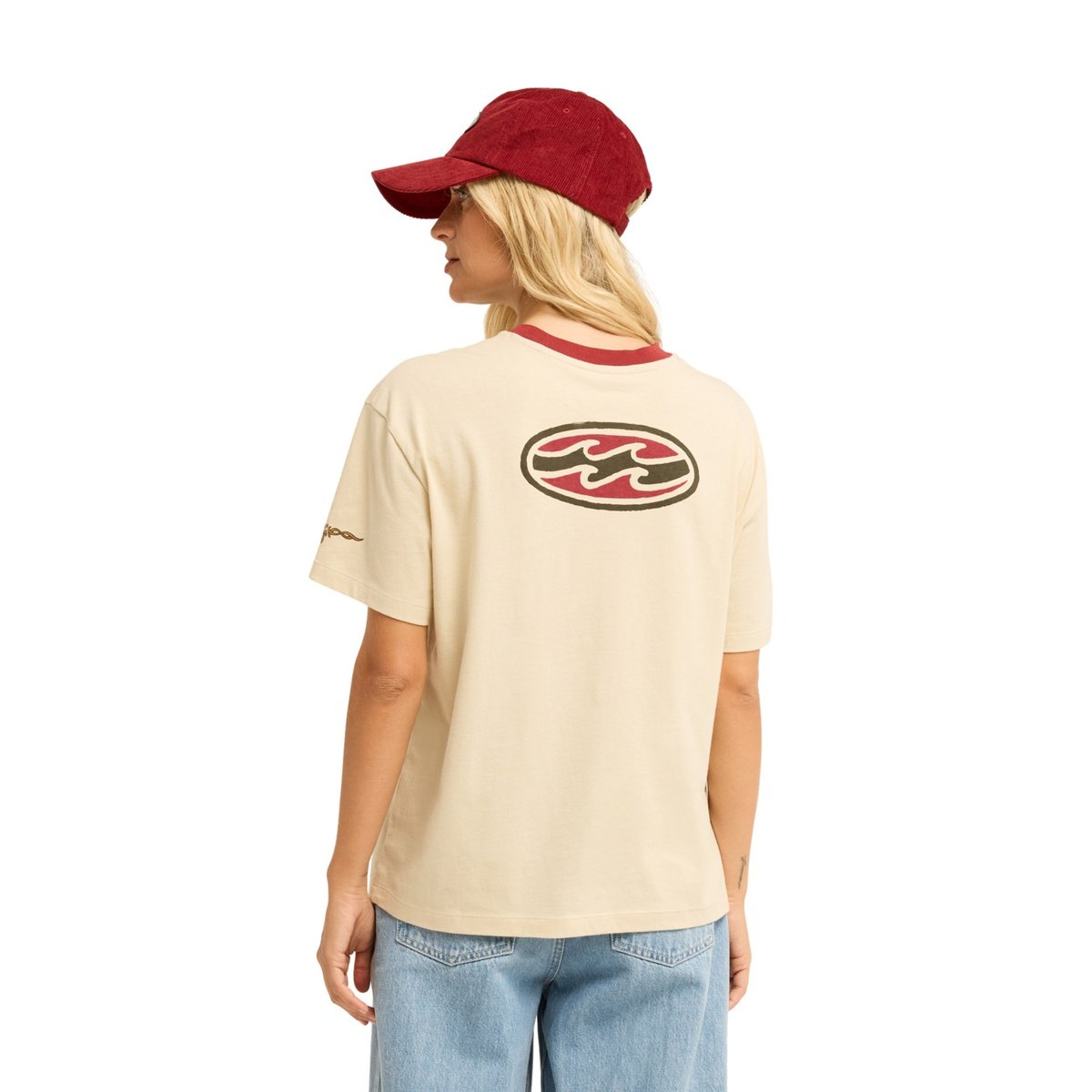 T shirt manches courtes SINCE 73 TOMBOY beige oatmeal, BILLABONG