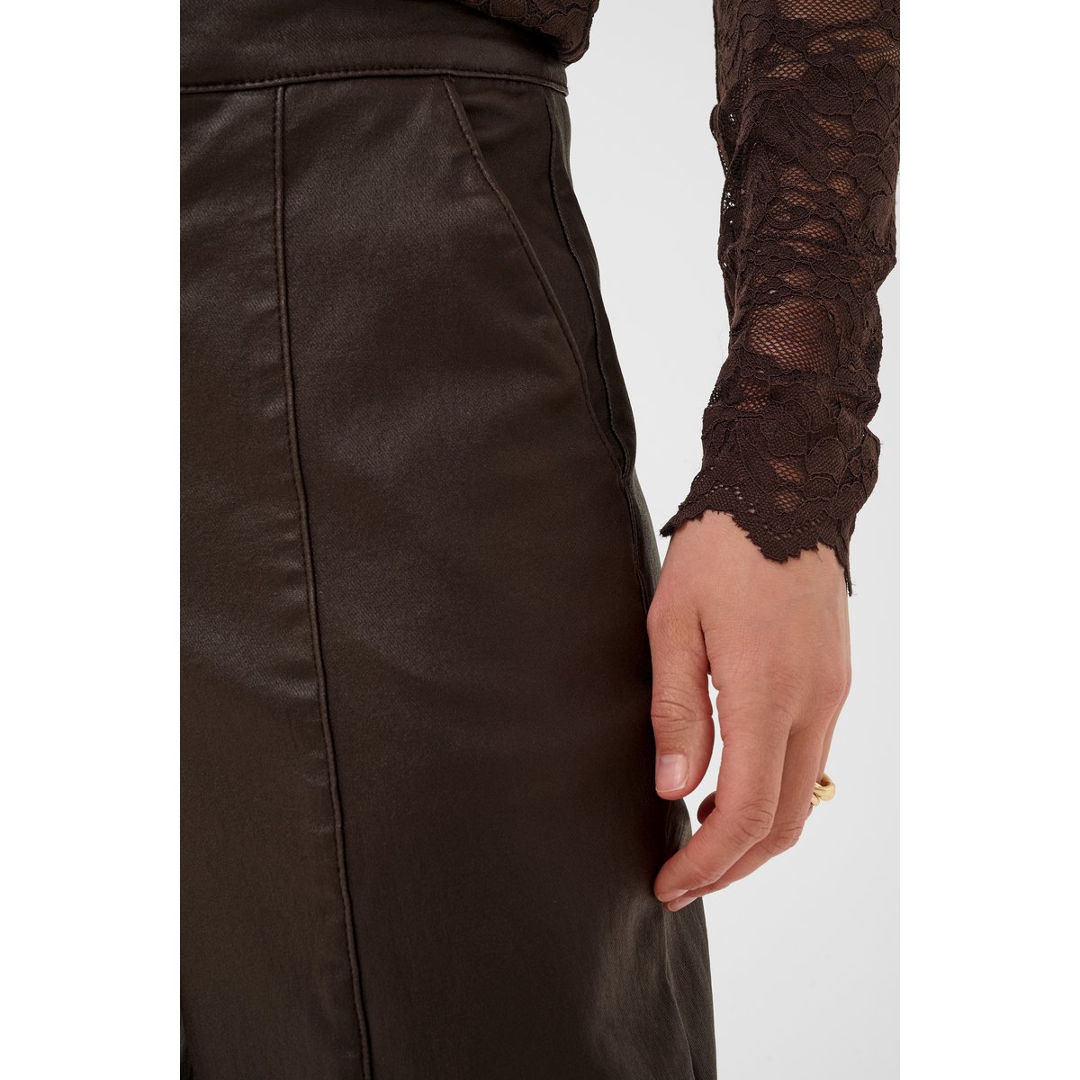 Pantalon casual marron java, CREAM
