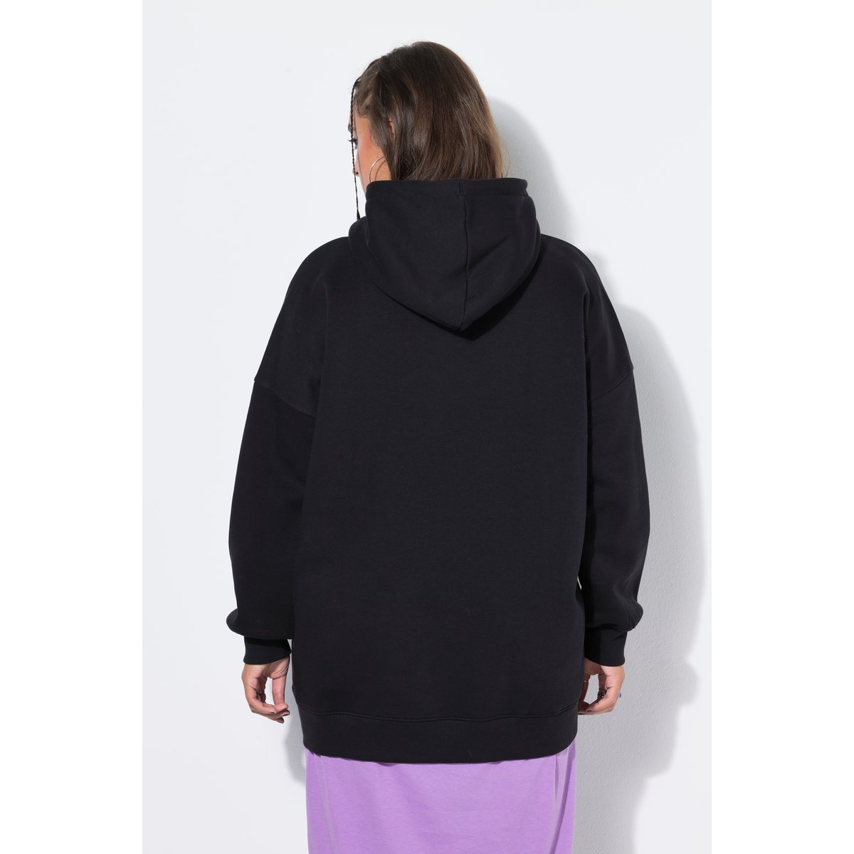 Sweat-shirt oversize, broderie et capuche noir, STUDIO UNTOLD