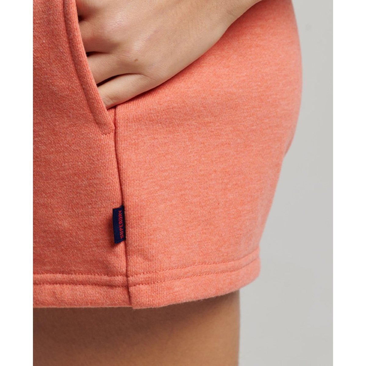 Short en jersey Vintage Logo brodé corail los angeles chiné, SUPERDRY