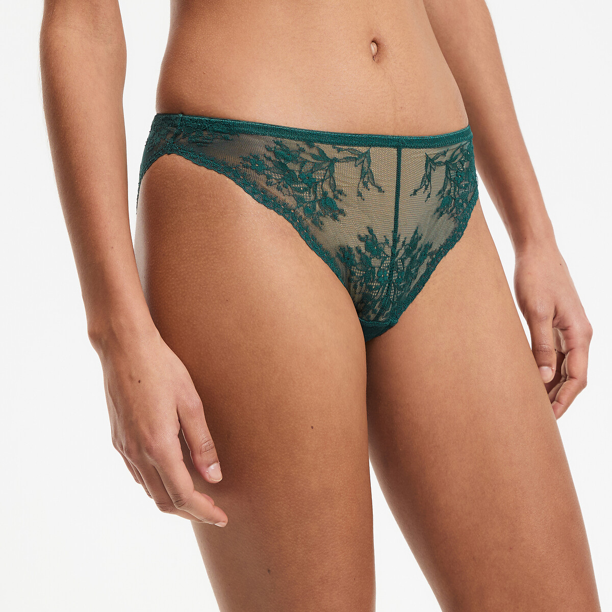 Ysandre Signature Lace Knickers pine green, LA REDOUTE COLLECTIONS