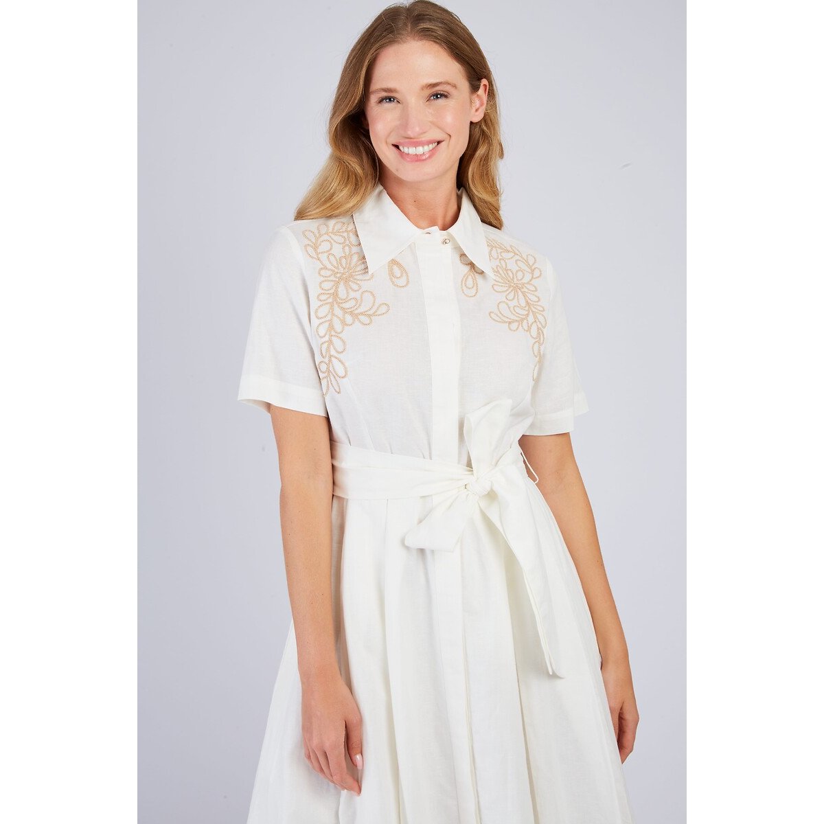 Camelia Mid-Length Dress white, DERHY