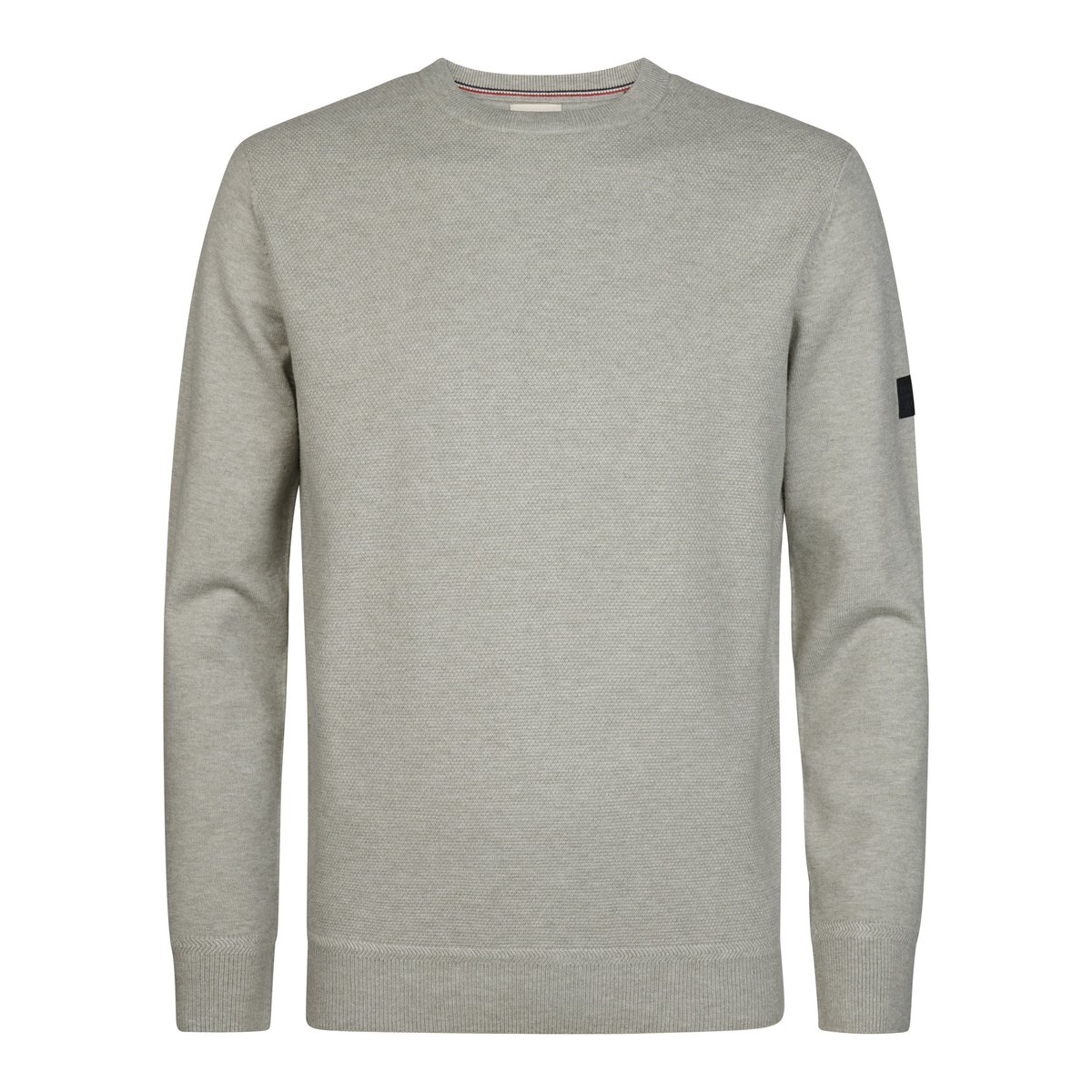Pull col rond chiné stonebend noir ice grey, PETROL INDUSTRIES