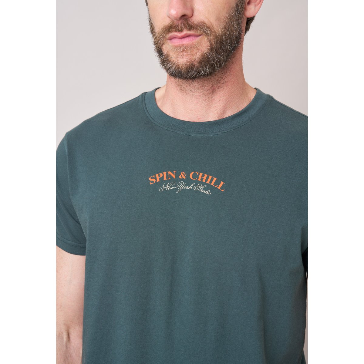 T-shirt confort homme en 100% coton imprimé platine vinyle SPIN python, DEELUXE