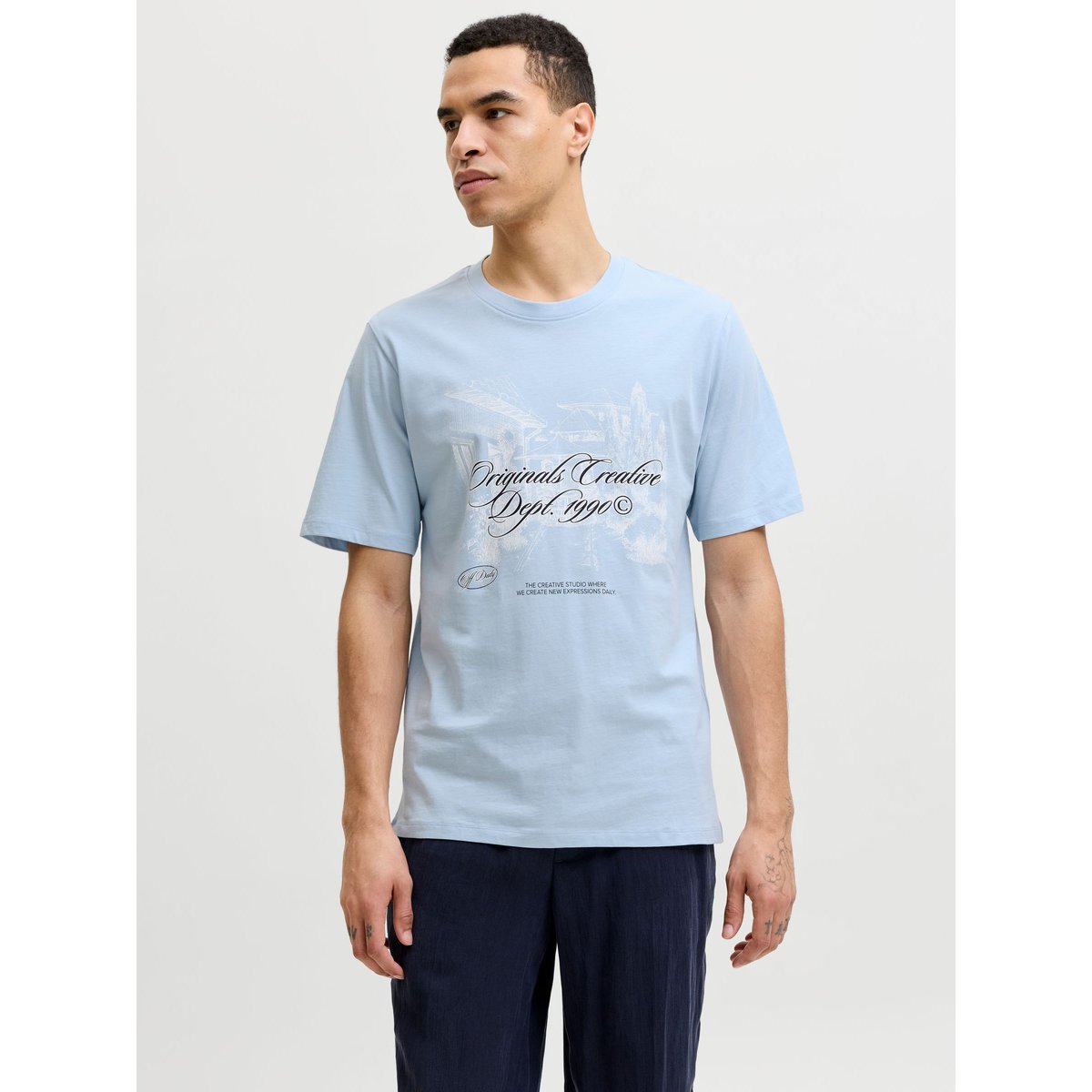 T-Shirt cashmere blue 1, JACK & JONES