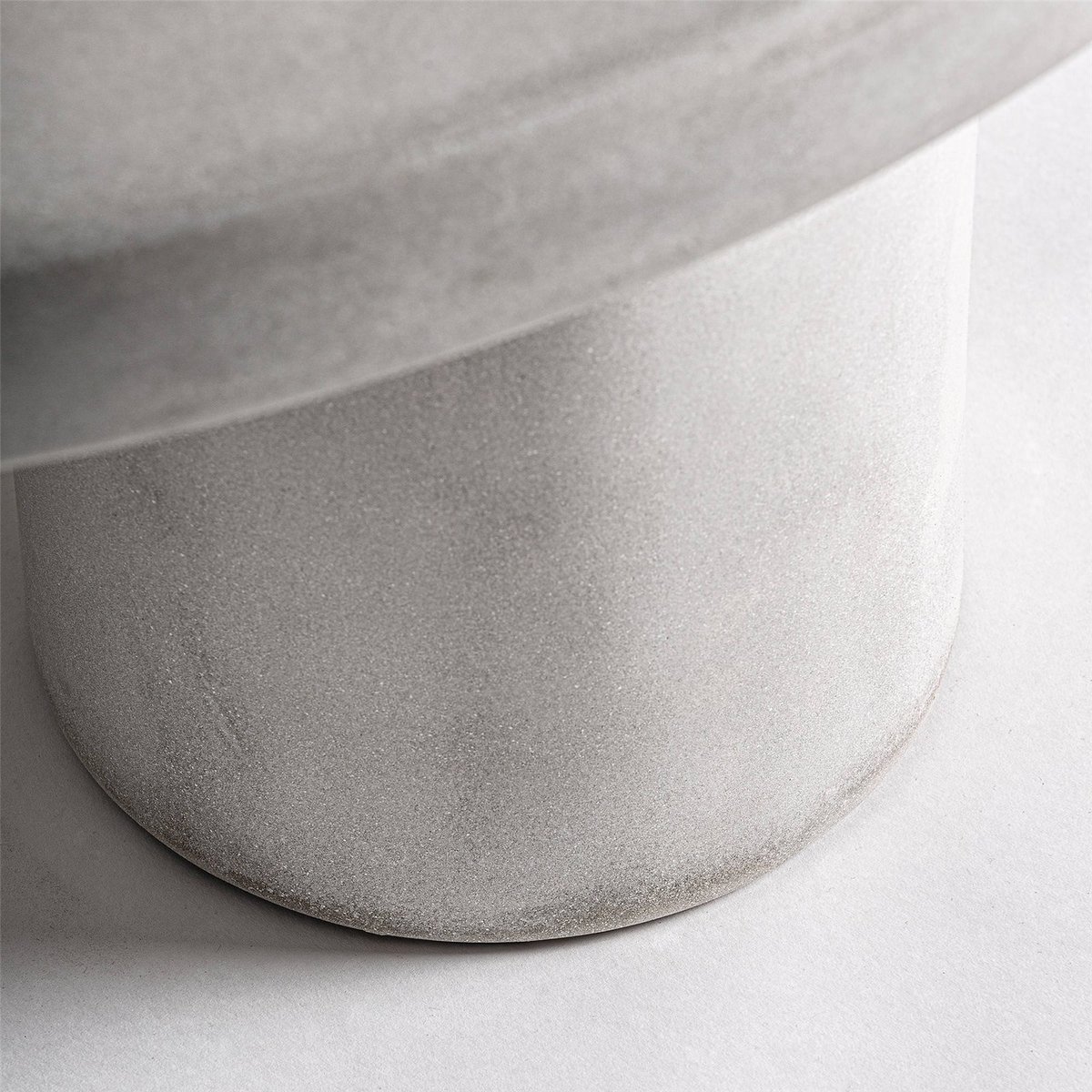 Table basse en grès finition vieillie gris effet vieilli contemporain, RECOLLECTION