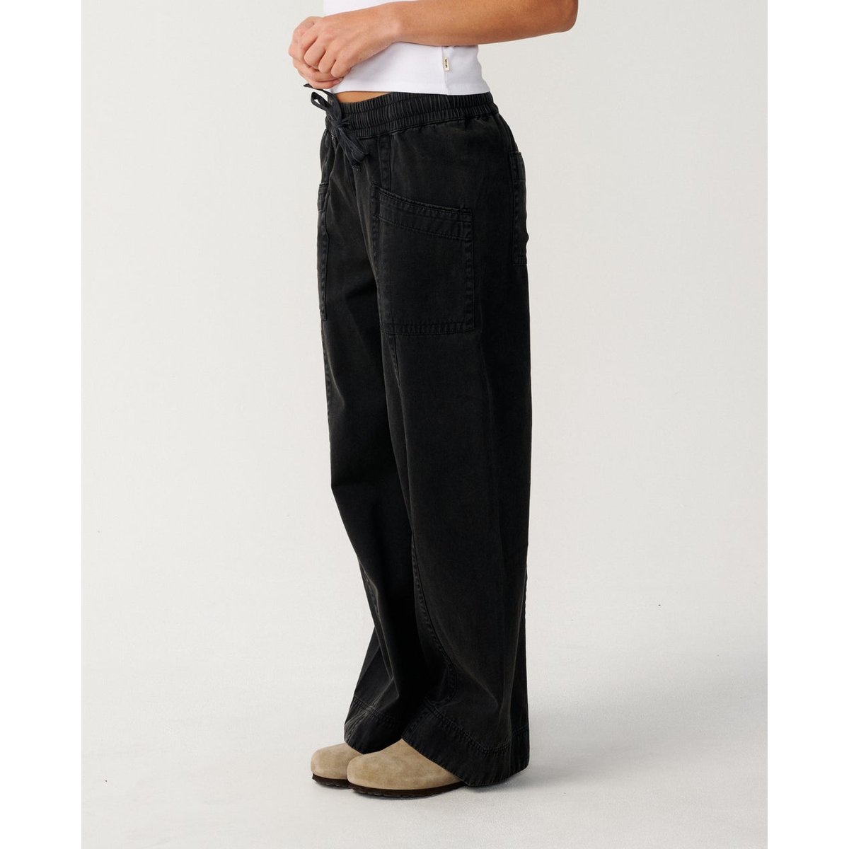 Pantalon large Bossa NOVA Twill noir délavé, RIP CURL