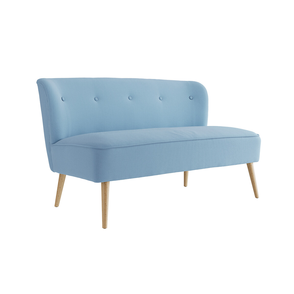 Zia Soft Weave 2 Seater Accent Sofa cornflower blue, SO'HOME