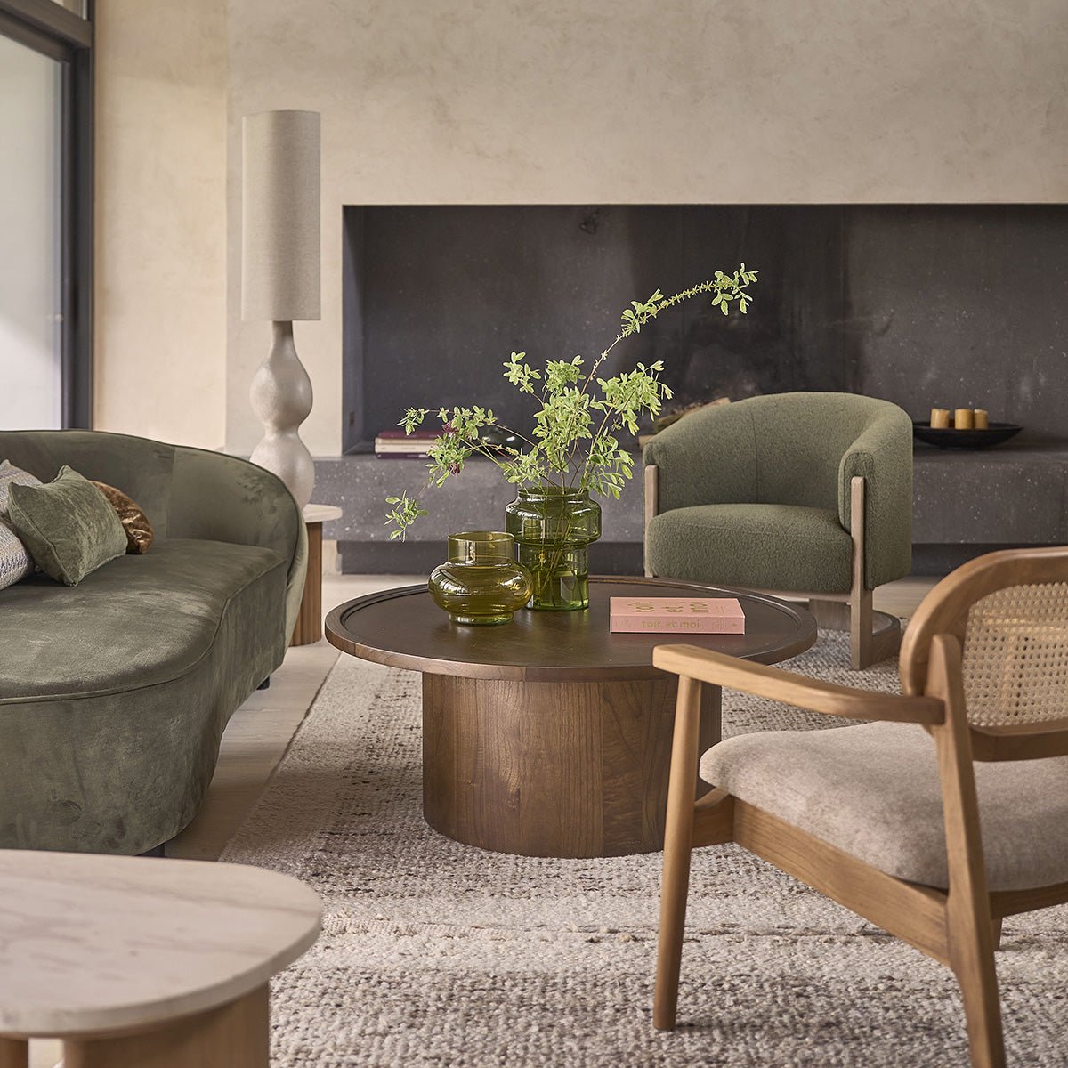 Table basse en bois massif 100 cm SOLÈNE marron, BERAH GETAH