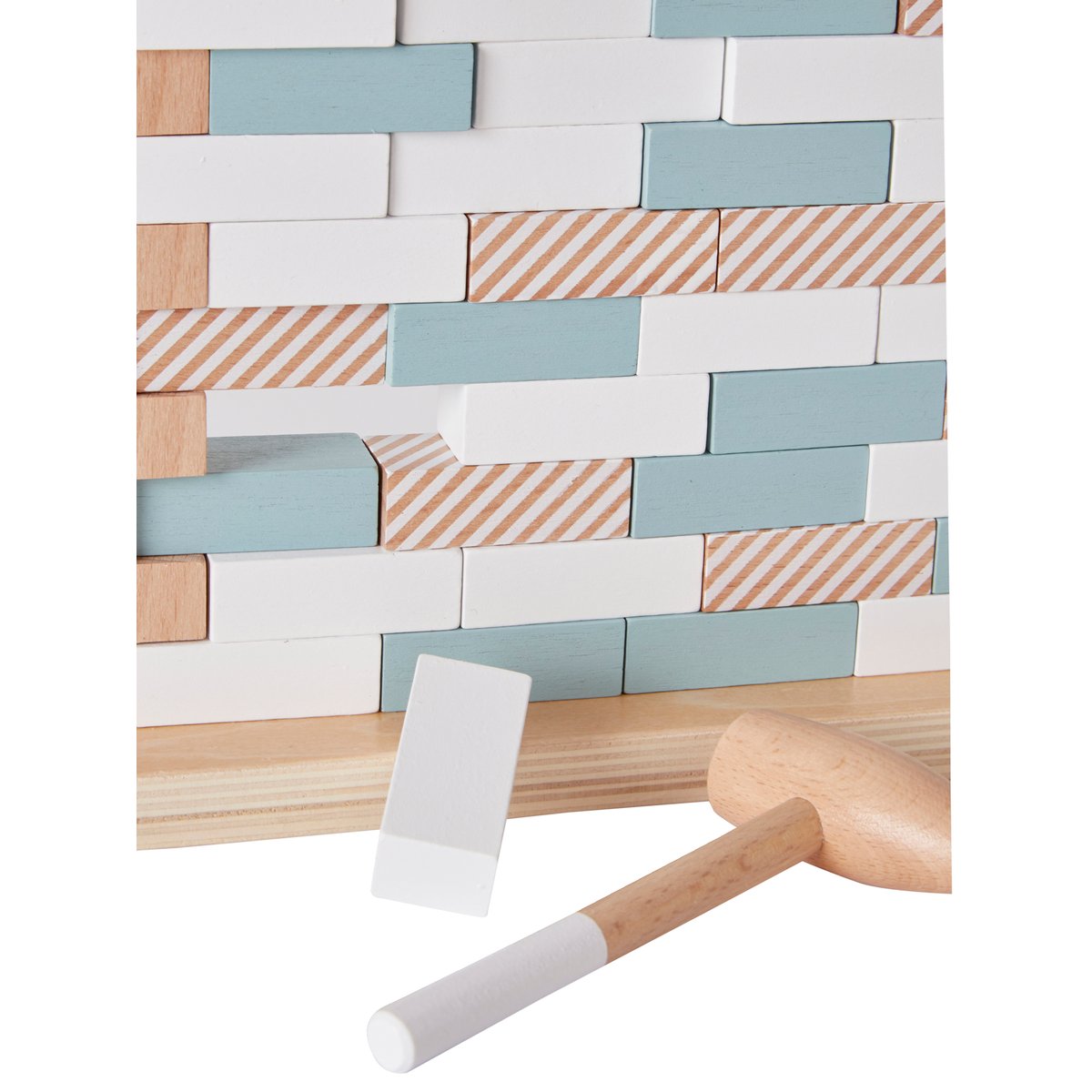 Jeu du mur en bois bleu, VERTBAUDET