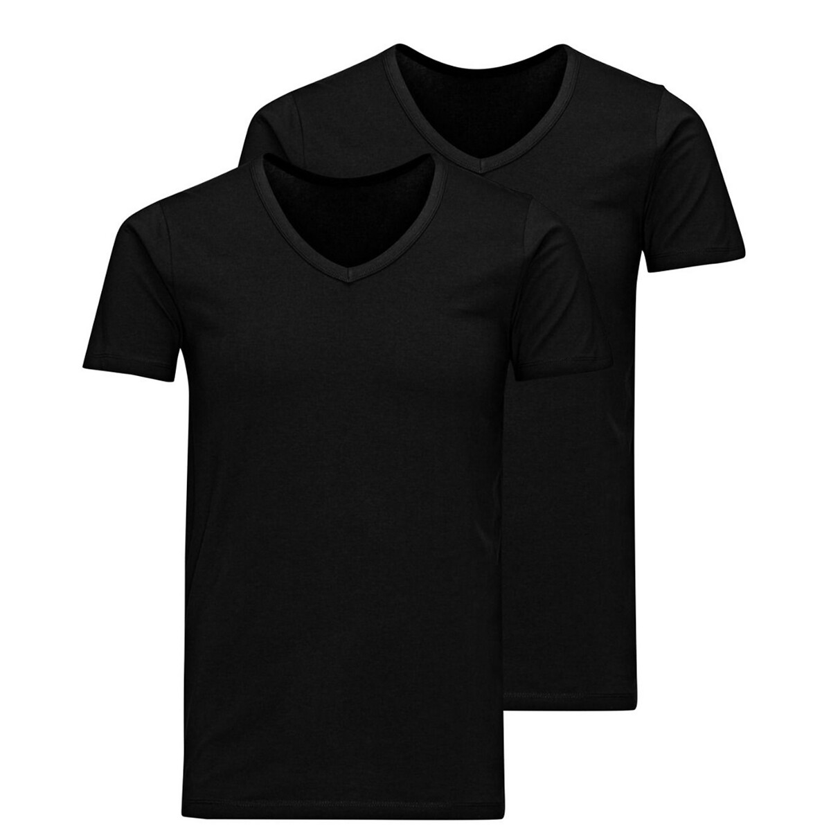 Lot de 2 t-shirts manches courtes noir + noir, JACK & JONES