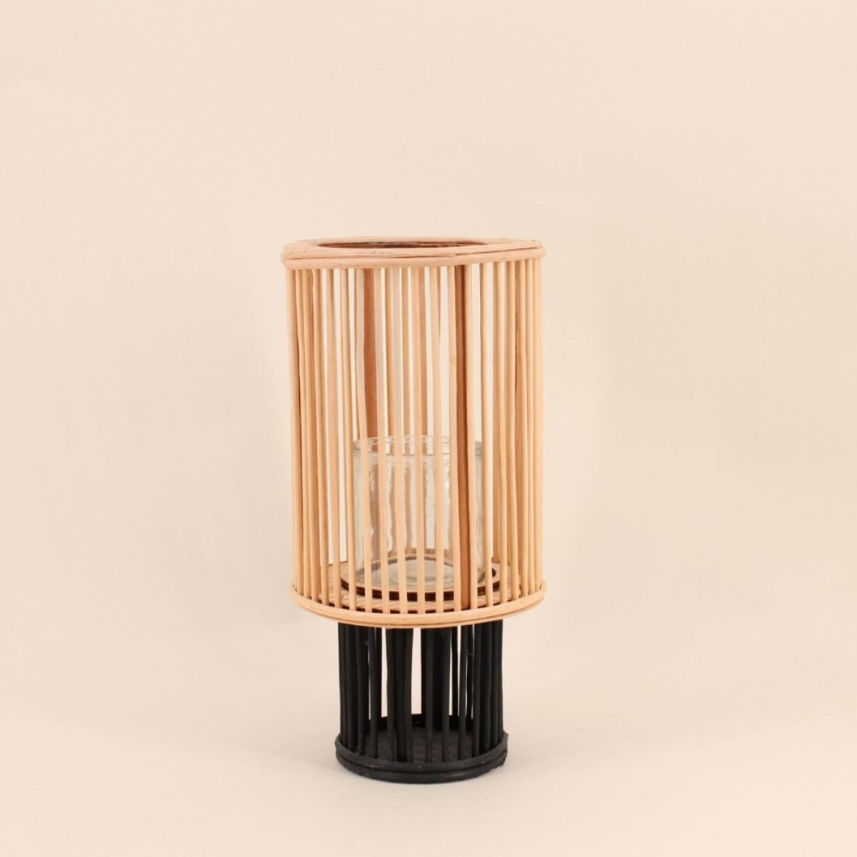 Lanterne ronde en bambou 38x18cm naturel, ORNAMI