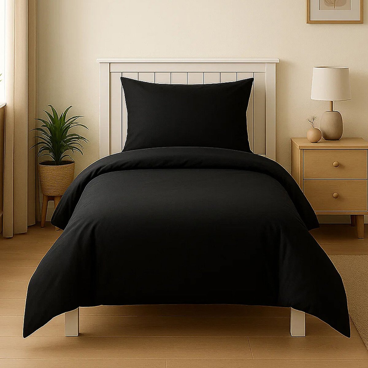 housse de couette coton unie, MENO gris foncé, C DESIGN HOME TEXTILE