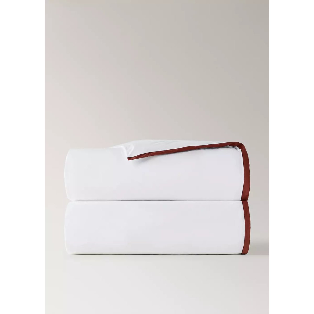 Housse de couette coton détail contrastant lit 180 cm blanc, MANGO HOME