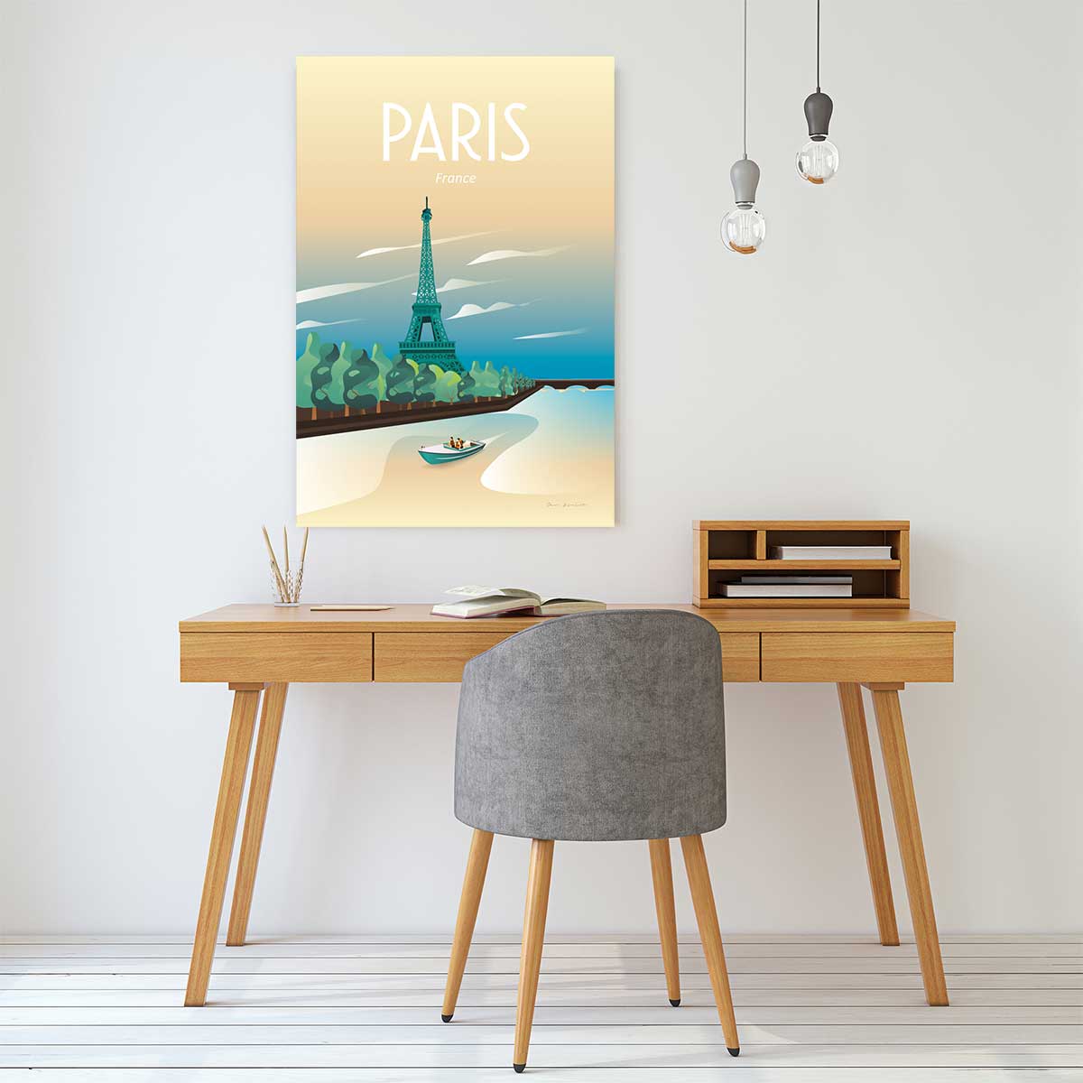 Tableau ville Voyage à Paris tableau alu dibond, HEXOA