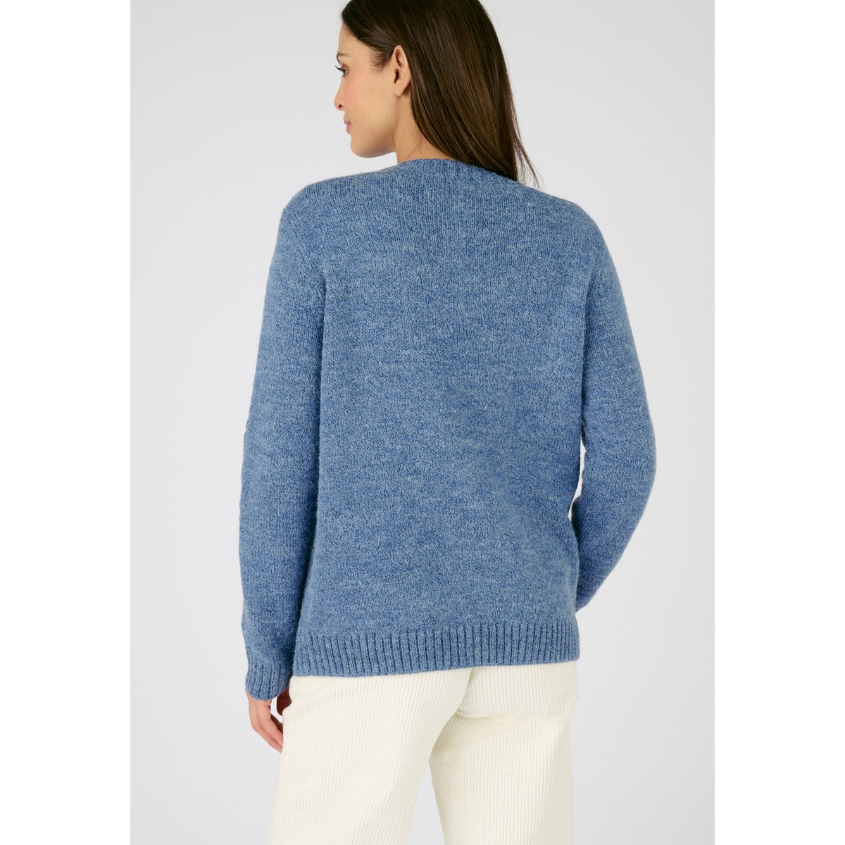 Cardigan maille chinée Thermolactyl bleu chiné, DAMART