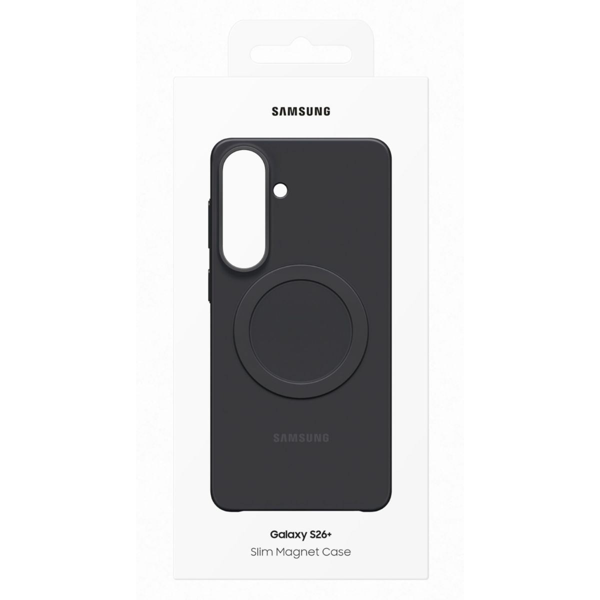 Coque silicone Slim Magnet S26 + noir couleur unique, SAMSUNG