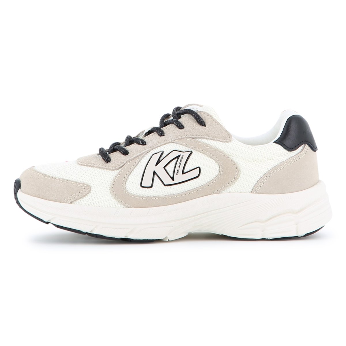 Baskets basse à lacets creme, KARL LAGERFELD KIDS