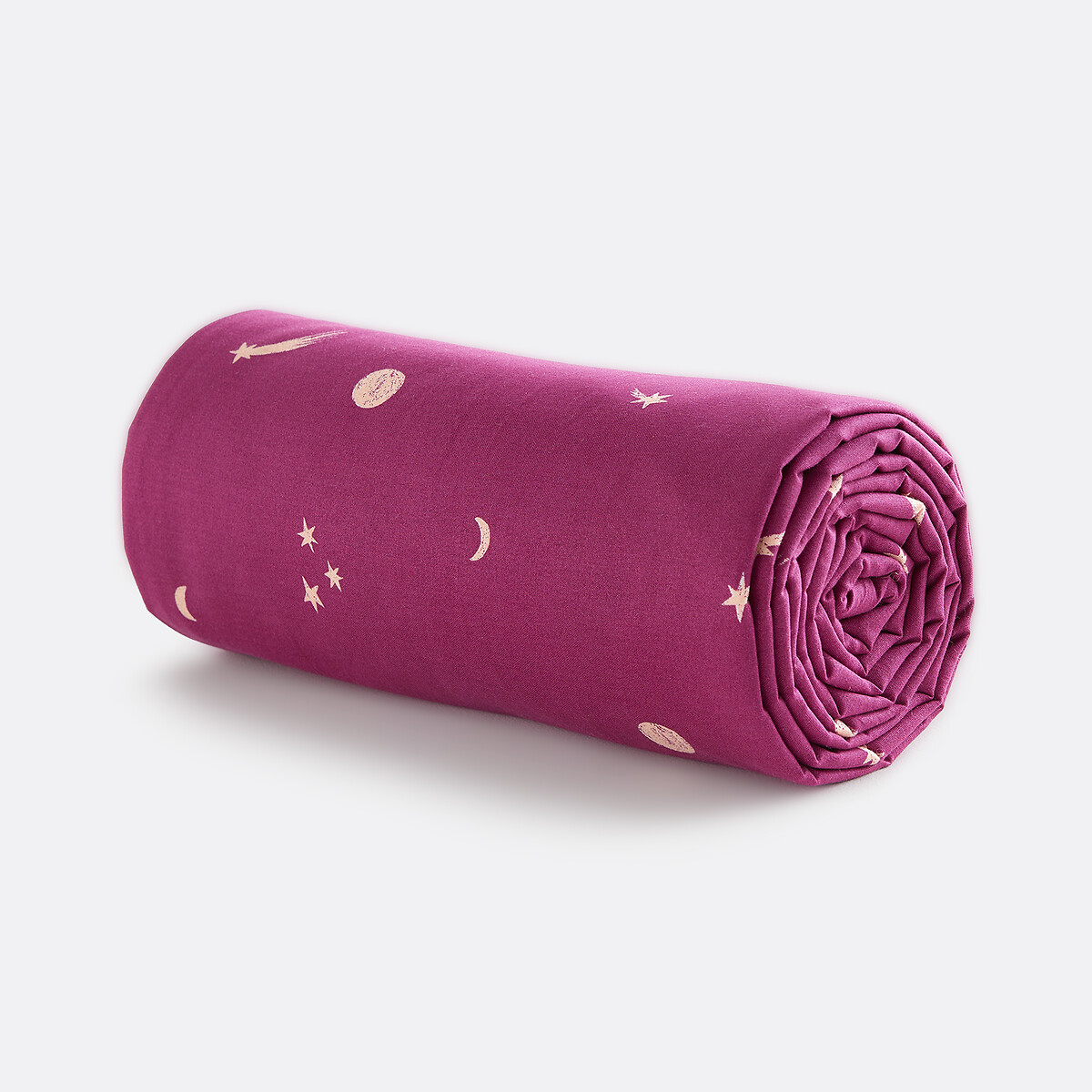 Starry Princess 30% Recycled Cotton Children’s Fitted Sheet, 25cm Depth pink, LA REDOUTE INTERIEURS