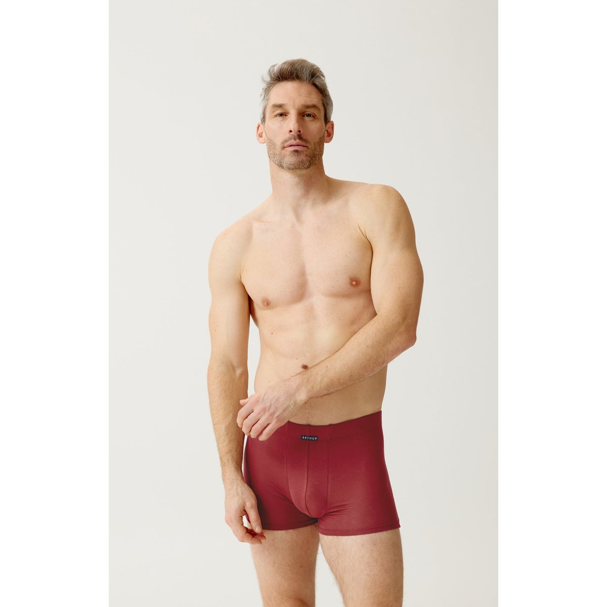 Boxer en modal couleur unie Bob Bordeaux bordeaux, ARTHUR