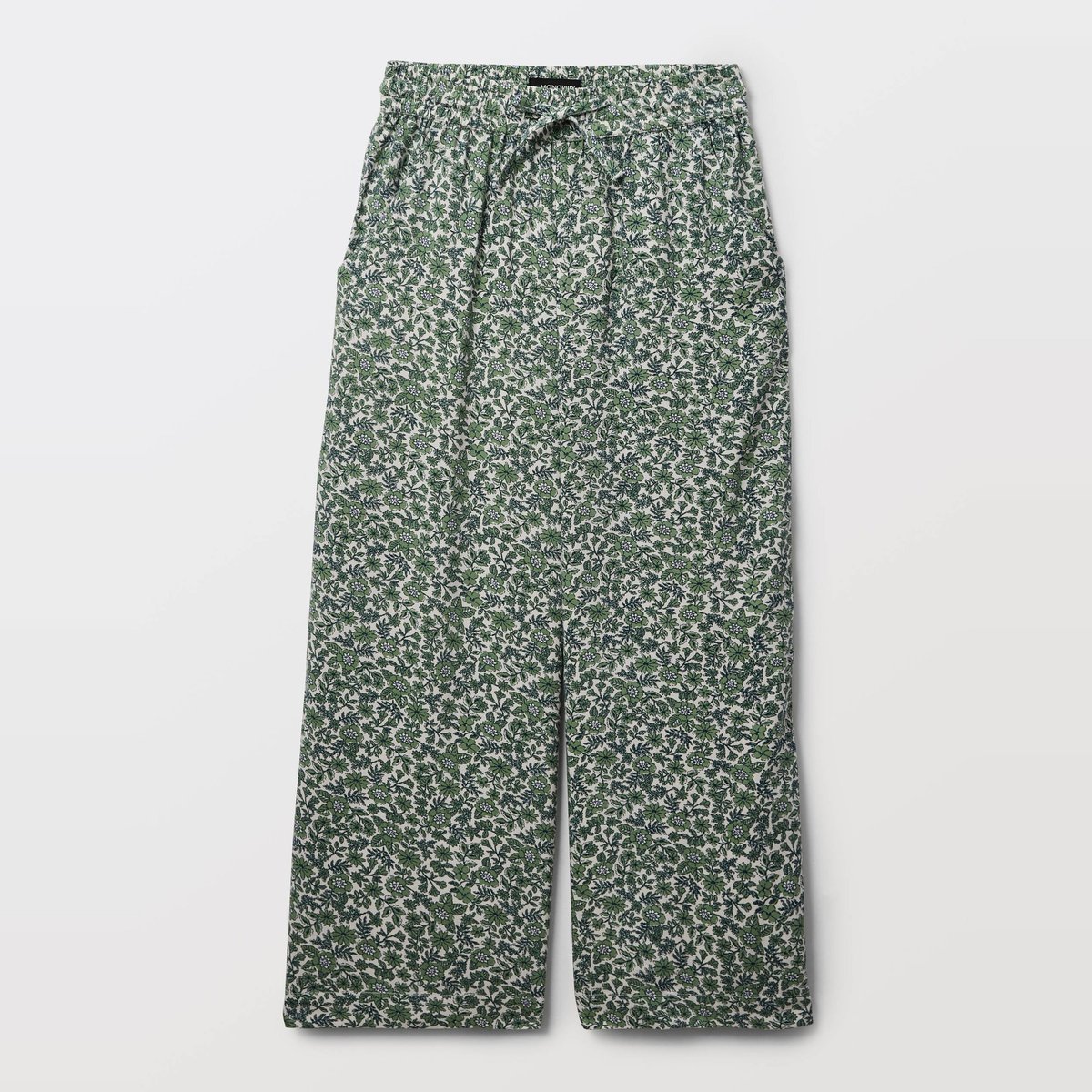 Pantalon taille élastiquée fluide imprimé celeri, MONOPRIX