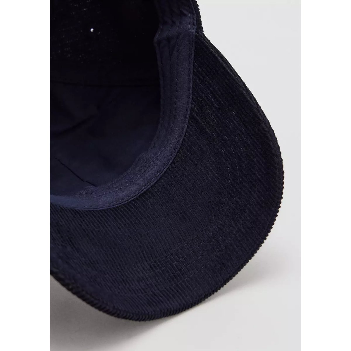 Casquette velours côtelé brodée bleu marine, MANGO TEEN