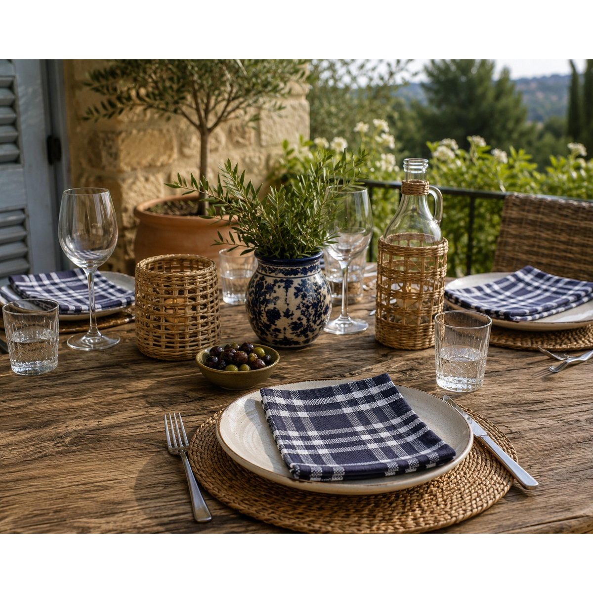 Lot de trois serviettes en coton Traditio noir, EDEN