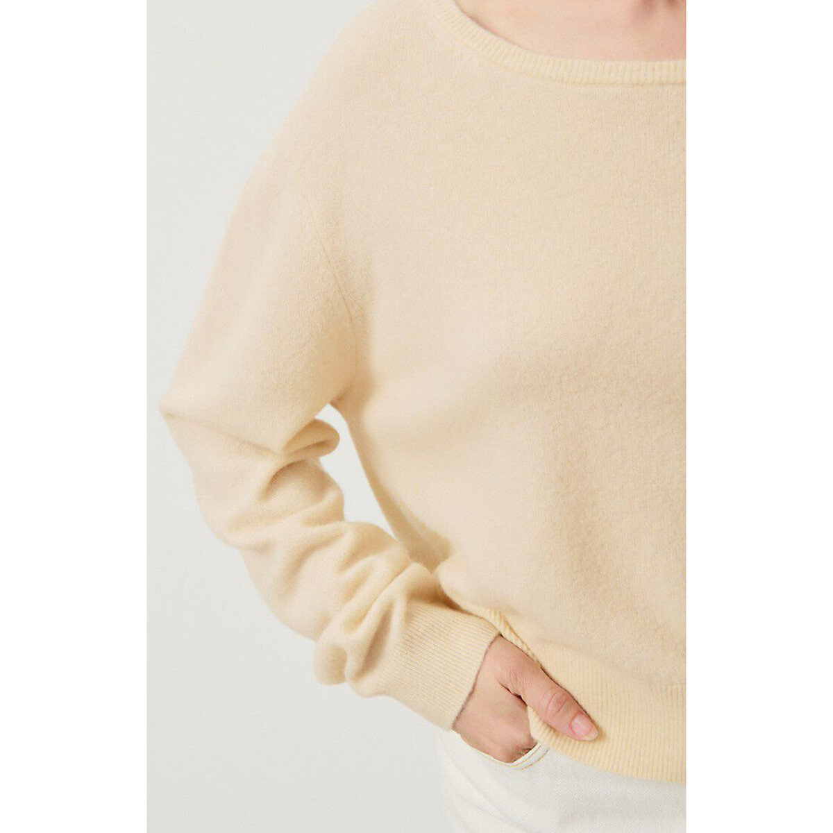 Pull col bateau manches longues RAXOW naturel, AMERICAN VINTAGE